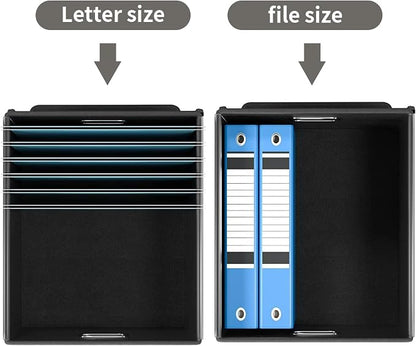 File Organizer Box with Lids, Collapsible File Folder Organizer | File Box with - Image 4