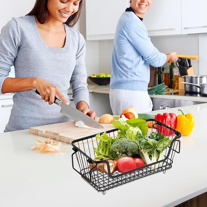 Stackable Storage Basket, Easy Application, Deep Freezer Bins, Refrigerator - Image 2