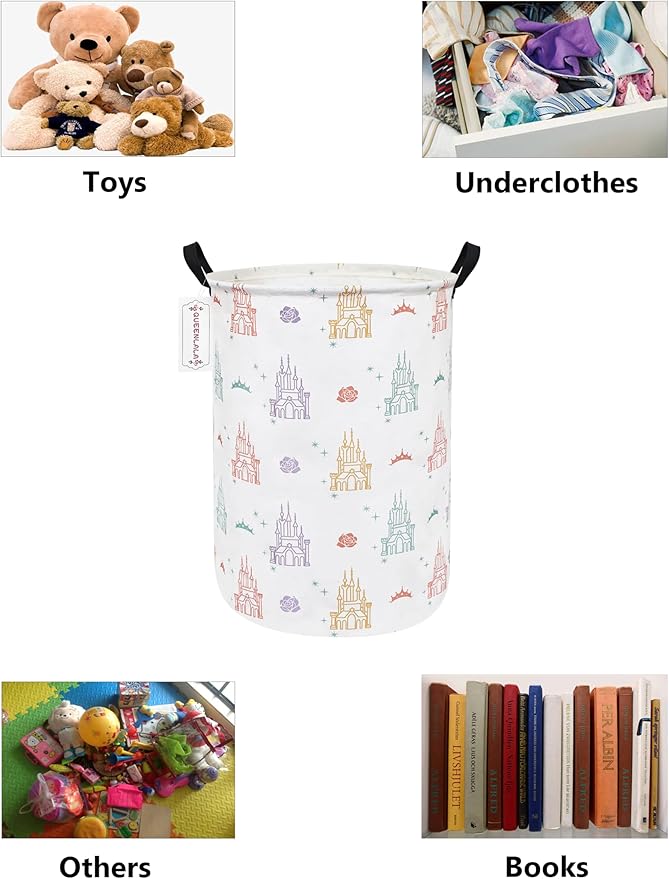 QUEENLALA Large Storage Basket, Laundry Hamper/Bathroom/Home Decor/Collapsible - Image 3