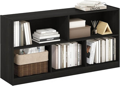 Furinno DALY Book Shelf, 5-Cube Bookshelf, Horizontal Cube Storage Organizer by Furinno-FitsYourSpaceFitsYourBudget