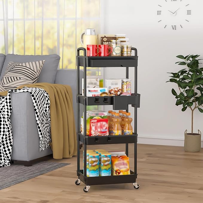 4 Tier Rolling Utility Cart - Image 8