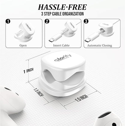 12 Pack Spring Cable Clips, Phone Charging Cords Holder, Car Cable Management - Image 3