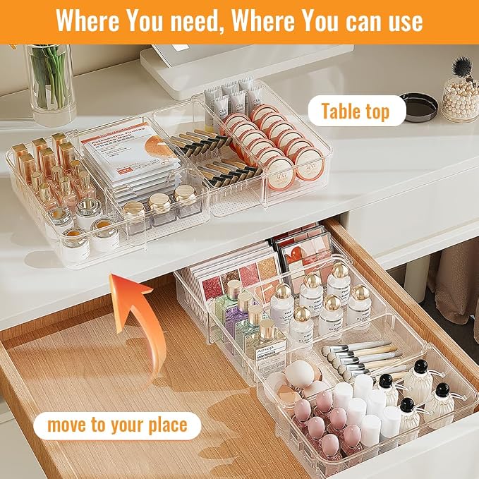 Expandable Drawer Organizer Tray from 11” to 19.1”, Adjustable Silverware in - Image 6