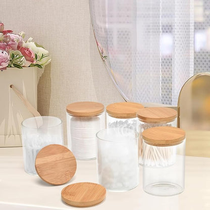 6 Pack Glass Qtip Holder Dispenser Set - Image 5
