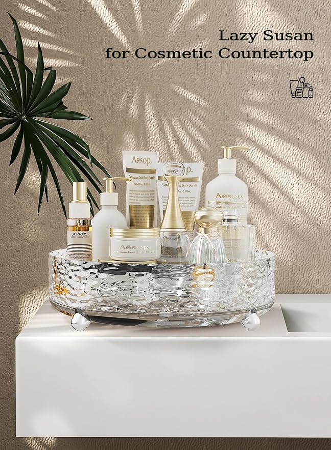 2 Pcs Lazy Susan Organizer, 9in &11in Elegant Lazy Susan Turntable Organizer - Image 4
