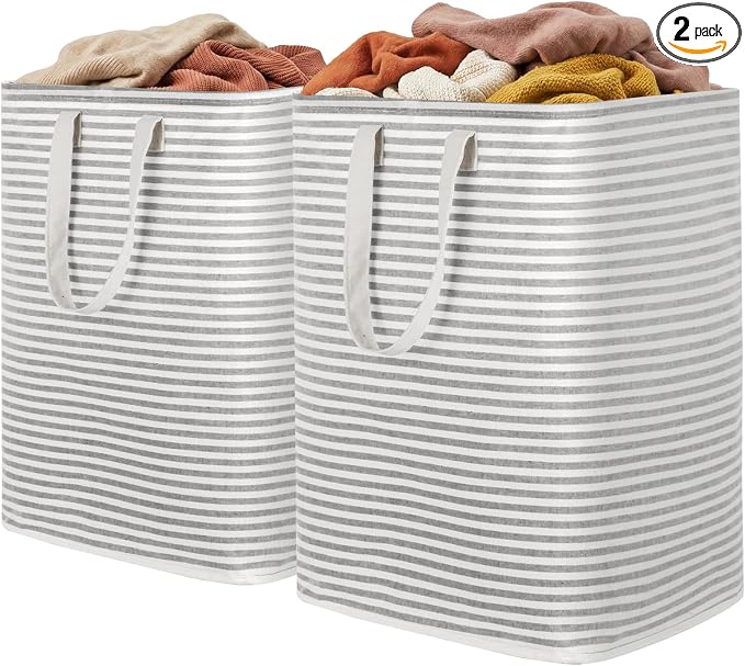 Lifewit 2 Pack Laundry Basket 90L Each, Collapsible Clothes Hamper by Lifewit