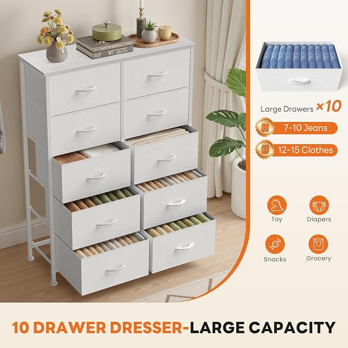 Sweetcrispy 10 Drawer Tall Dresser - Image 5