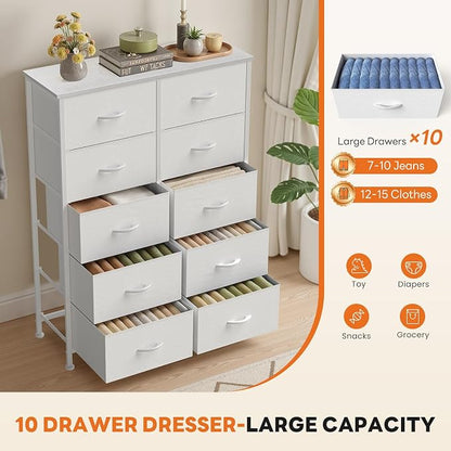 Sweetcrispy 10 Drawer Tall Dresser - Image 5