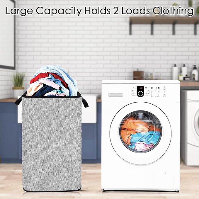 SNIGJAT Large Laundry Hamper, Tall Laundry Hamper - Image 2