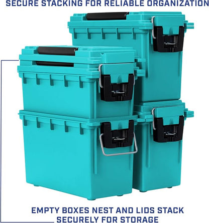 Sheffield 12633 Ammo Storage Box, Stackable .30 Cal Field Boxes, Water and Dust - Image 6