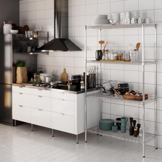 18" Deep x 42" Wide x 74" Height Wire Shelving Kit | 4-Tier | NSF Commercial - Image 7
