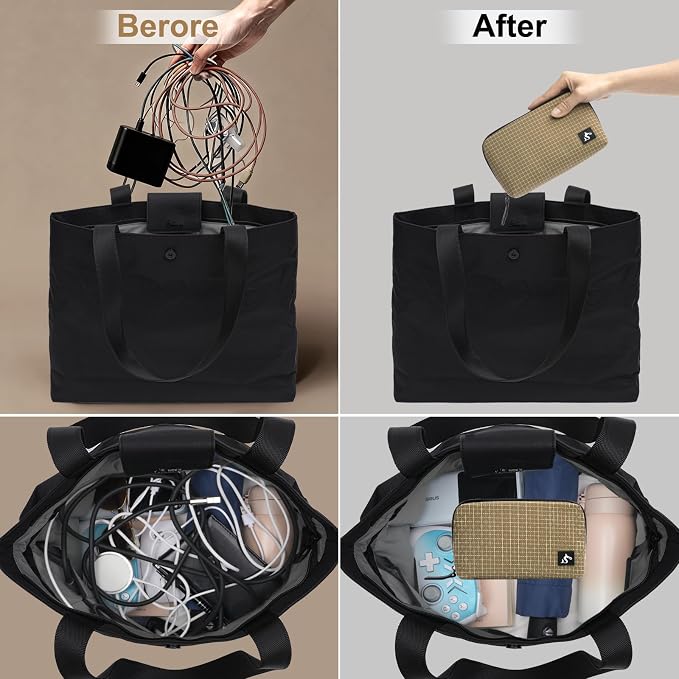 simtoper Small Electronics Organizer Travel Case – Slim Travel Cable Pouch - Image 6