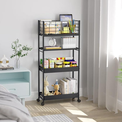 KINGRACK Slim Rolling Storage Cart 4 Tier - Image 8