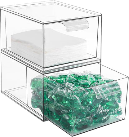 Stackable Laundry Pods Container and Dryer Sheet Holder, Dishwasher Pods by VOTLEVT