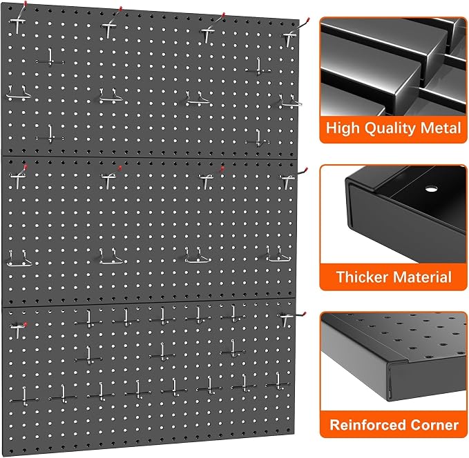 TORACK 3 PCS Metal Pegboard Panels - Image 5
