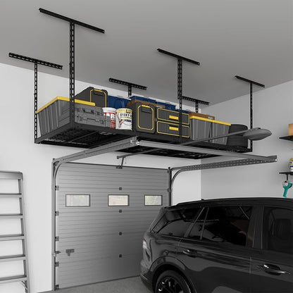 3X8FT Overhead Garage Storage Rack, Heavy Duty Metal Overhead Storage Organizer - Image 6