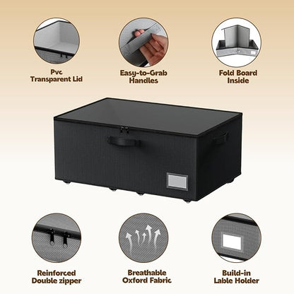 Under Bed Storage with Wheels, No Assemble Required 10 inches Height, Rolling - Image 5