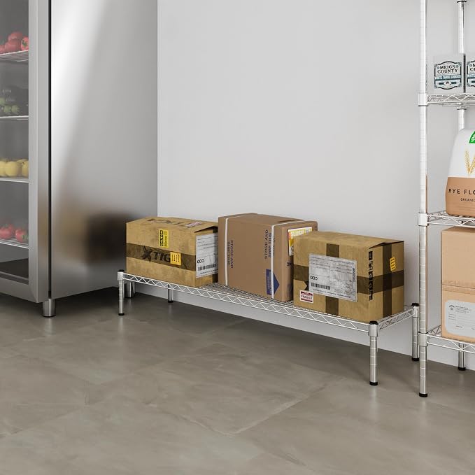 14" Deep x 54" Wide x 8" Height 1-Tier Wire Shelving Kit | NSF Commercial - Image 6