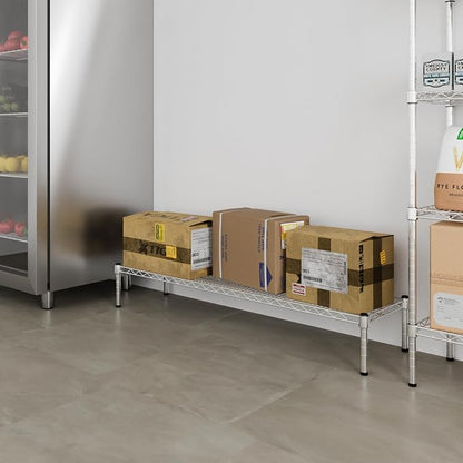 14" Deep x 54" Wide x 8" Height 1-Tier Wire Shelving Kit | NSF Commercial - Image 6