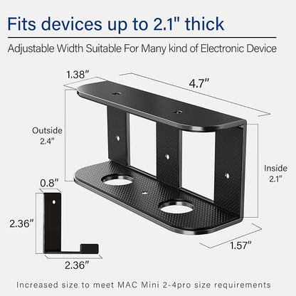 BYMECOST Under Desk Laptop Mount, Metal Under Desk Storage Holder, - Image 5