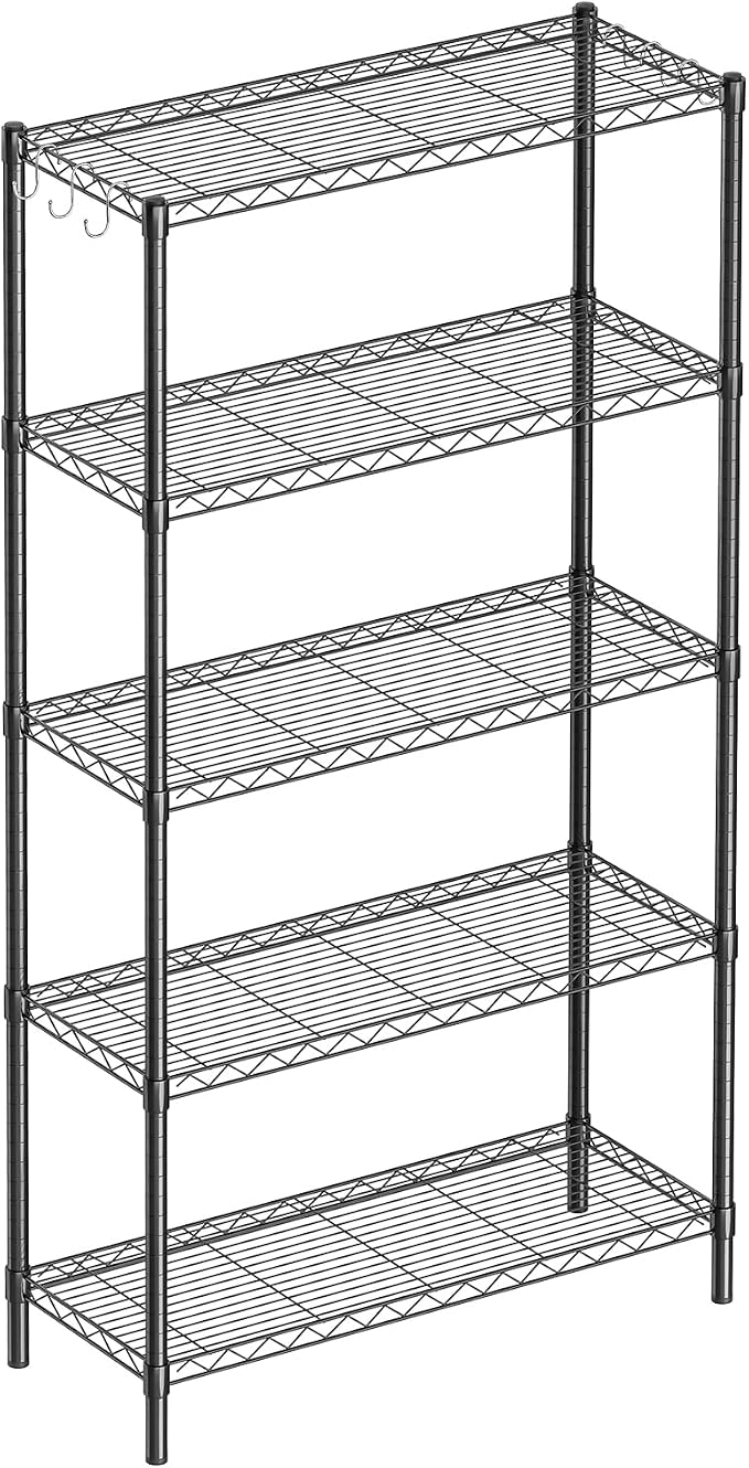 Guan River 5-Shelf Adjustable Metal Wire Shelving, Sturdy and Durable, Storage by GuanRiver