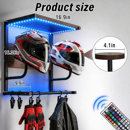 Motorcycle Helmet Rack Wall Mount - Image 2
