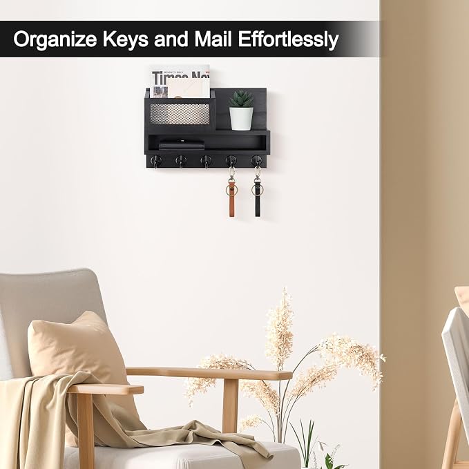 Key and Mail Holder Wall Mount, Key Hanger - Image 3