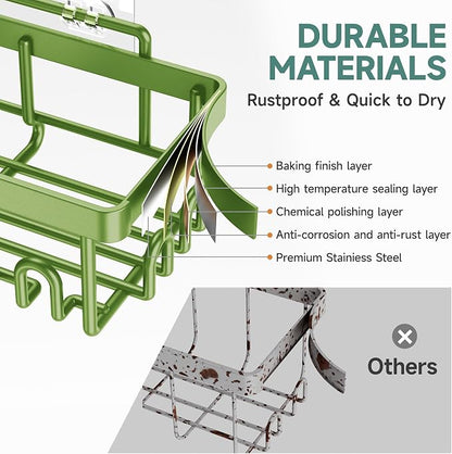 Veken Rustproof & Waterproof Shower Caddy 6-Pack, No Drilling Adhesive Shelves - Image 4