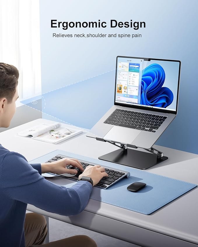 Adjustable Laptop Stand Ergonomic Computer Riser Aluminum Laptop Stand - Image 2