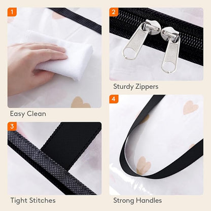Lifewit 4 Pack Clear Clothes Storage Bags, 45L Plastic Blanket Storage Bag - Image 7