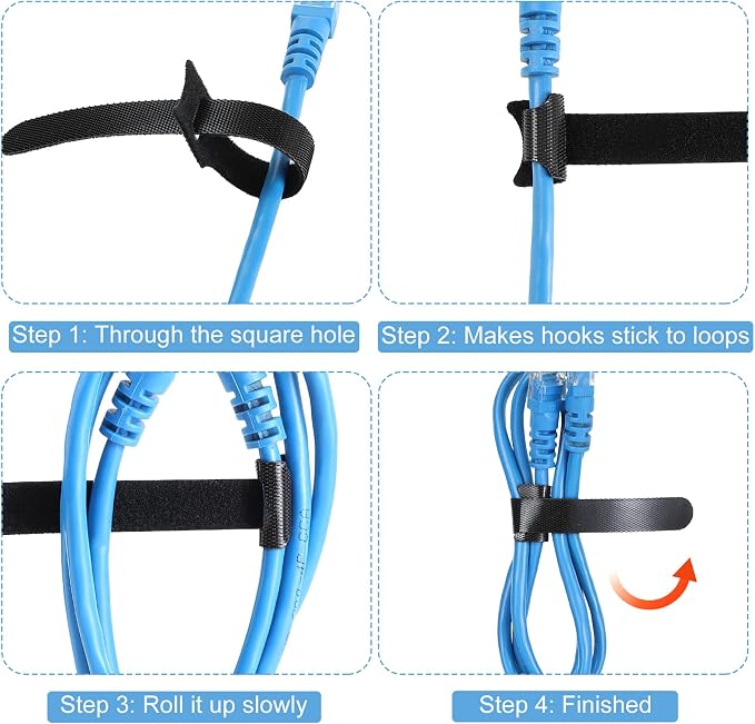 120PCS 6 Inch Reusable Cable Ties Wire Ties Cord Organizer Cable Organizer - Image 5