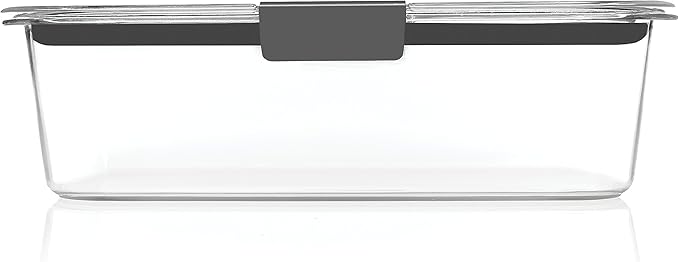 Rubbermaid Brilliance Food Storage Container, 9.6 Cup | Clear | Pack of 2 - Image 4