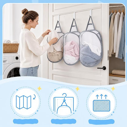 3 pcs Mini Hamper, Hanging Laundry Hamper - Image 5
