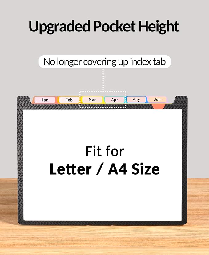 Sooez Accordion File Organizer, 13-Pocket Expanding File Folder Letter Size | - Image 2