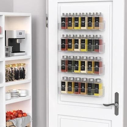 PMMASTO Adhesive Acrylic Spice Rack Organizer - Image 4