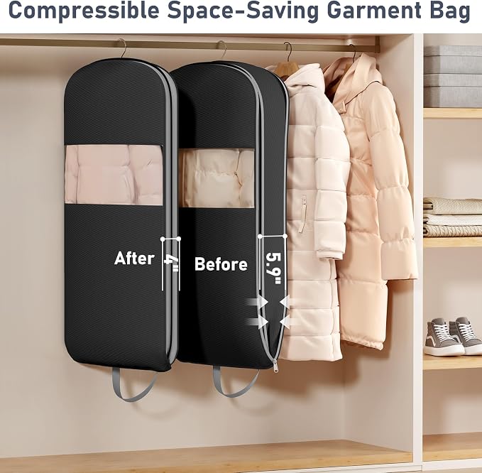DIMJ 2 Pack 43" Space Saving Garment Bags - Image 2