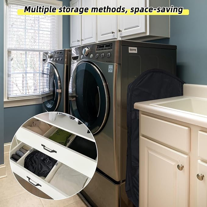 Collapsible Laundry Basket, 90L Tear Proof Mesh Pop-up Hamper | Foldable - Image 6