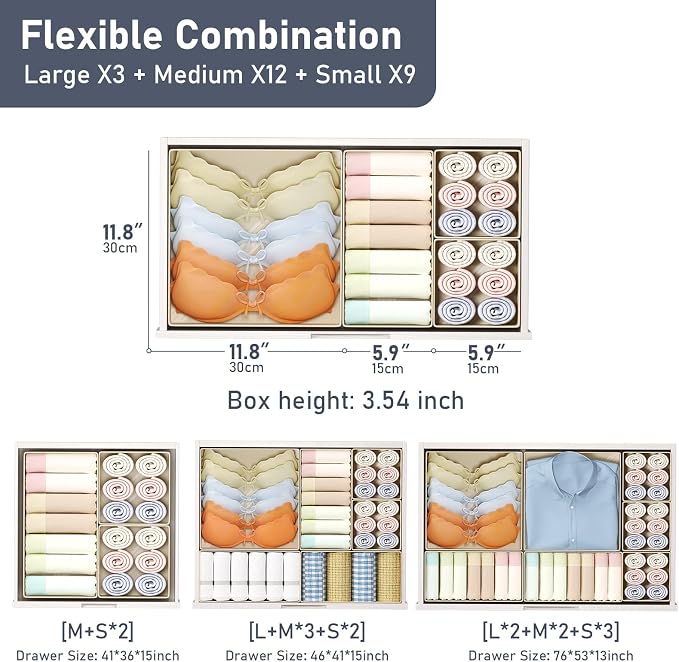 DIMJ Drawer Organizer Clothes Storage - Image 2