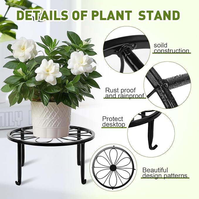 ESRICH 10 Pack Plant Stand, Metal Plant Stands - Image 4