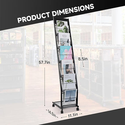 Floor-Standing Magazine Rack 6-Layer - Image 2