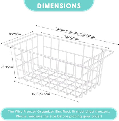 2Packs 16.5 inch Chest Freezer Organizer, Refrigerator Organizer Bins, Freezer - Image 2