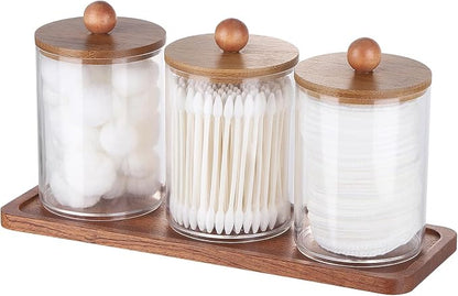 Tbestmax Qtip Holder with Vanity Tray by Tbestmax