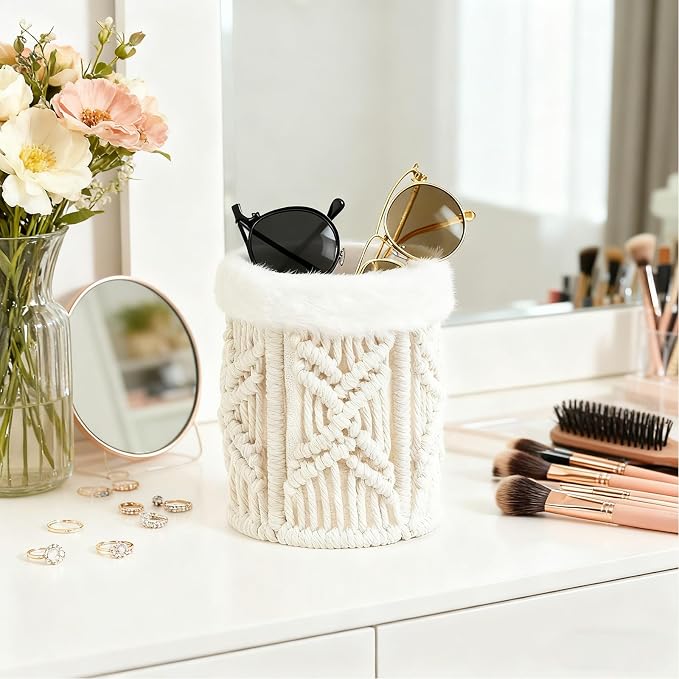Glasses Holder for Nightstand, Boho Decor Eyeglass Case, Anti-scratch Plush - Image 6