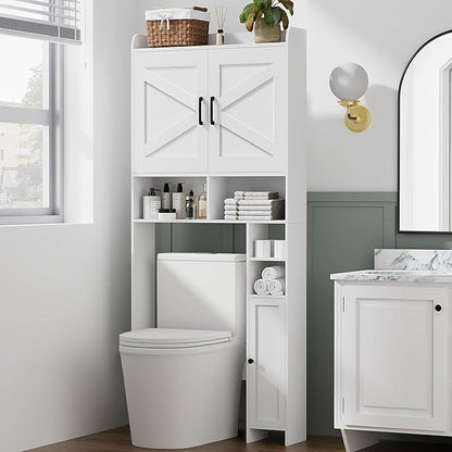 Homhedy Wooden Over The Toilet Storage Cabinet by Homhedy