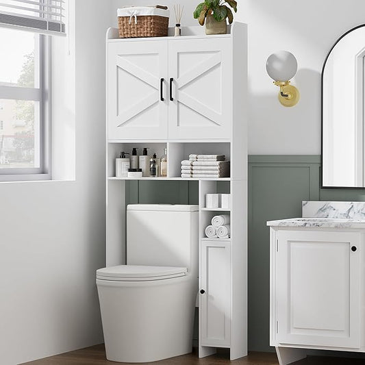 Homhedy Wooden Over The Toilet Storage Cabinet by Homhedy