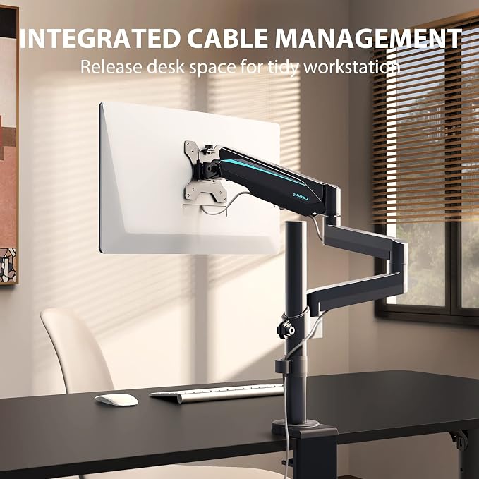 EUREKA ERGONOMIC Single Monitor Desk Mount, Adjustable Gas Spring Monitor Arm - Image 7