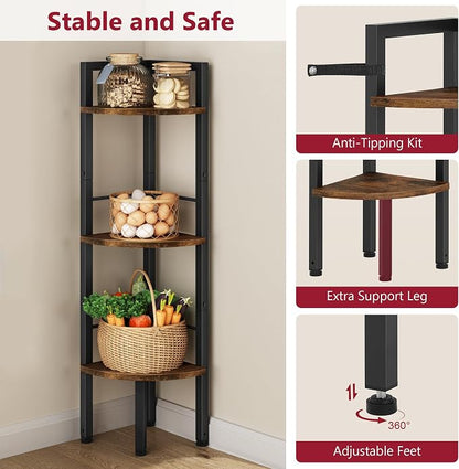 Tajsoon Corner Shelf Stand 3 Tier 39.5" - Image 5