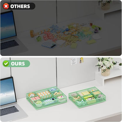 Marbrasse 2 Pack Desk Drawer Organizer, Mesh Drawer Organizer Tray - Image 7