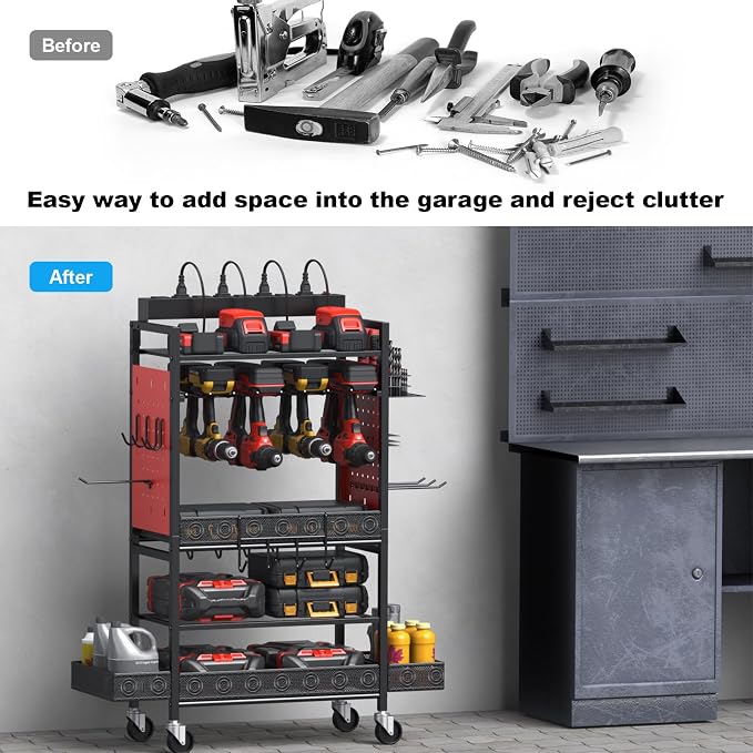 CCCEI Garage Power Tools Organizer Cart - Image 6