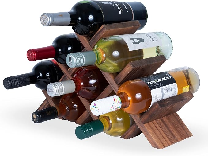 Rustic State Alella Countertop Wood Wine Rack - Image 2